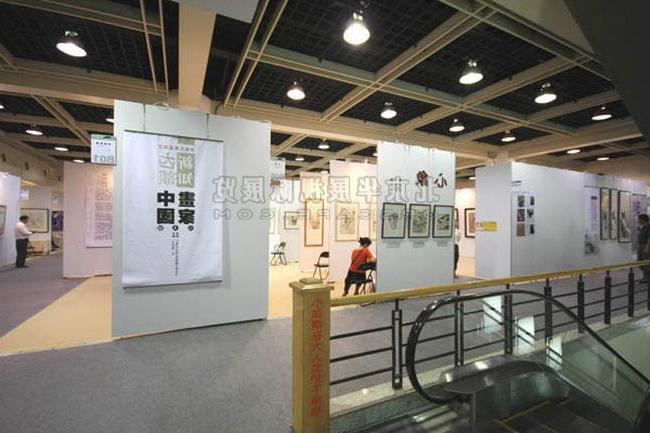 无缝拼接展板挂画展板在北京798艺术区书画展应用-2